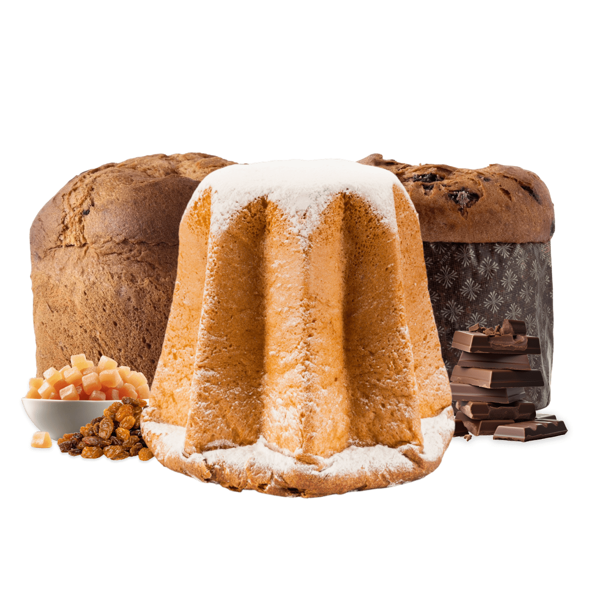 Bundle Panettone Cioccolato - Panettone Canditi - Pandoro Tradizionale